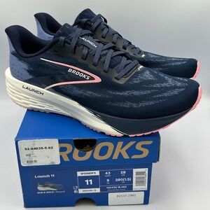BROOKS Launch 11 Women 11 Peacoat Blue Pink Running sneakers shoes Neutral NIB
